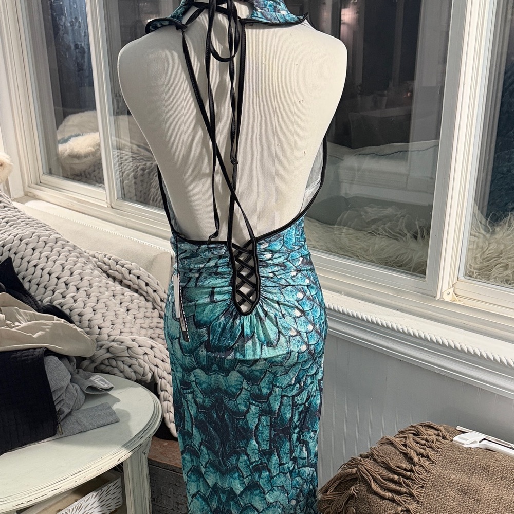 Robert Cavalli Just Cavalli Python print bodycon … - image 5